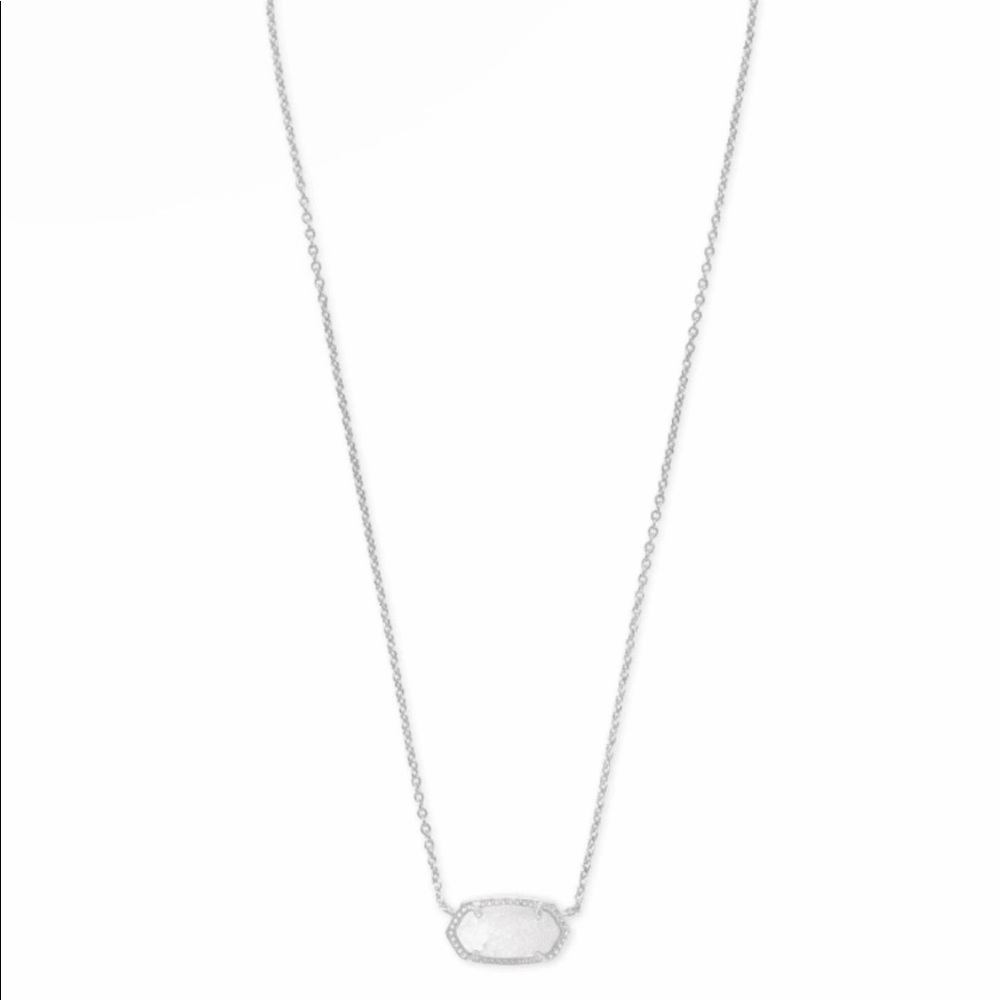 Kendra Scott Silver & White Elisa Necklace